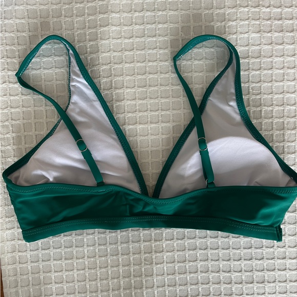 CUPSHE - Emerald Green Bikini, plaid bottoms & matching adjustable top, medium - Picture 3 of 11